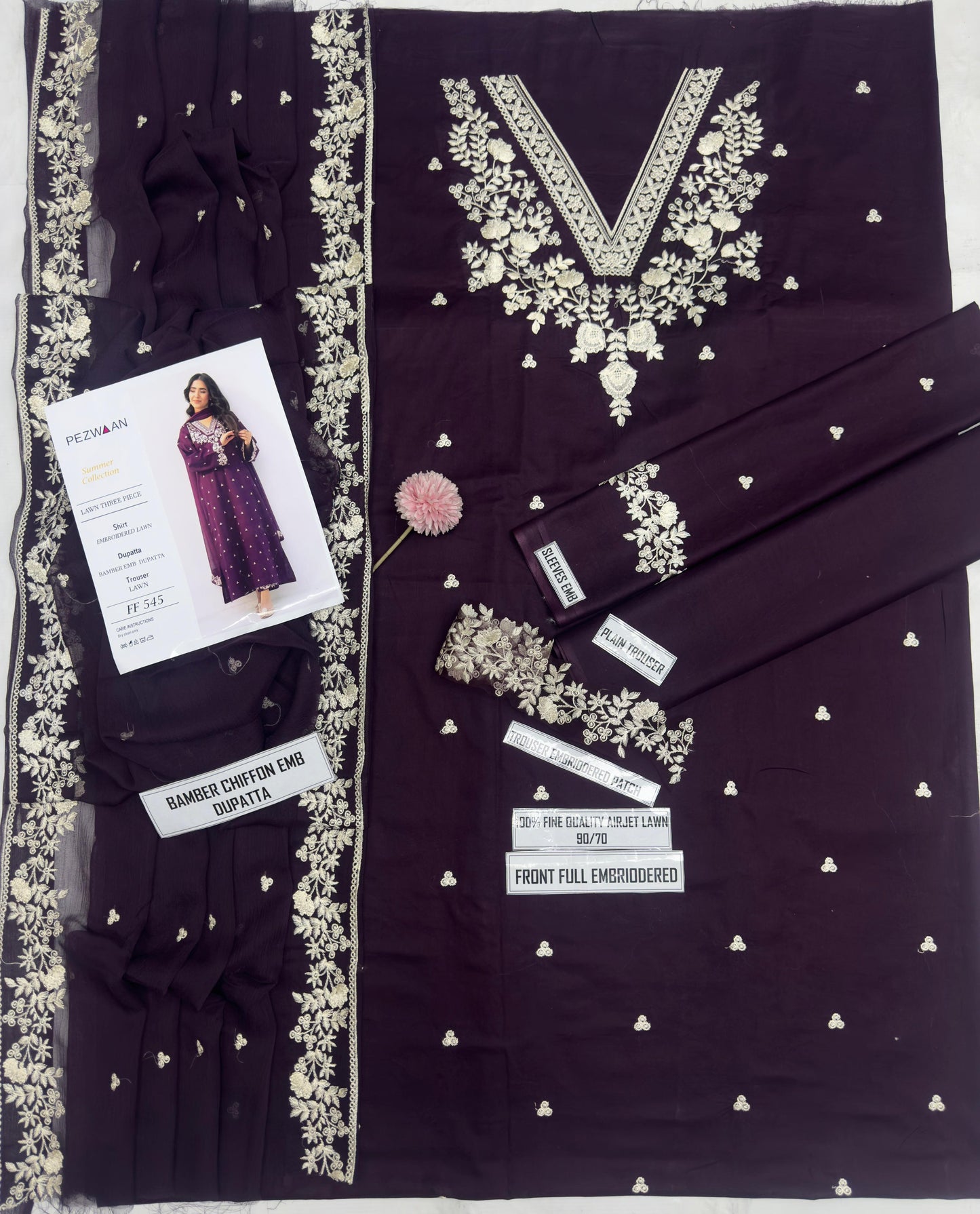 Fiddani Luxury Unstitched Lawn 3PC Suit