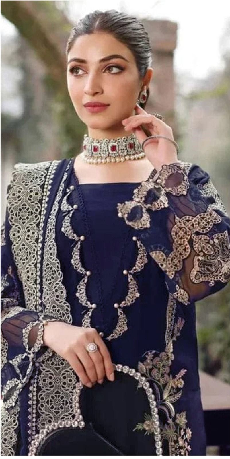 Fiddani Designer Airjet Lawn Unstitched Suit – Embroidered Front, Daman, Sleeves & Dupatta