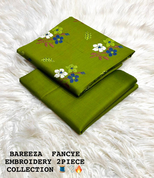 Bareeza Fancy 2-Piece Unstitched Embroidered Lawn – Premium Collection