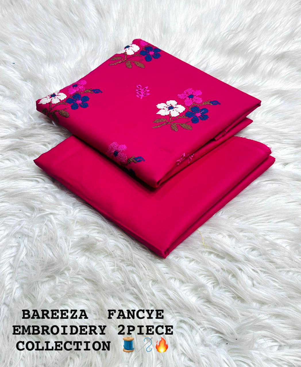 Bareeza Fancy 2-Piece Unstitched Embroidered Lawn – Premium Collection