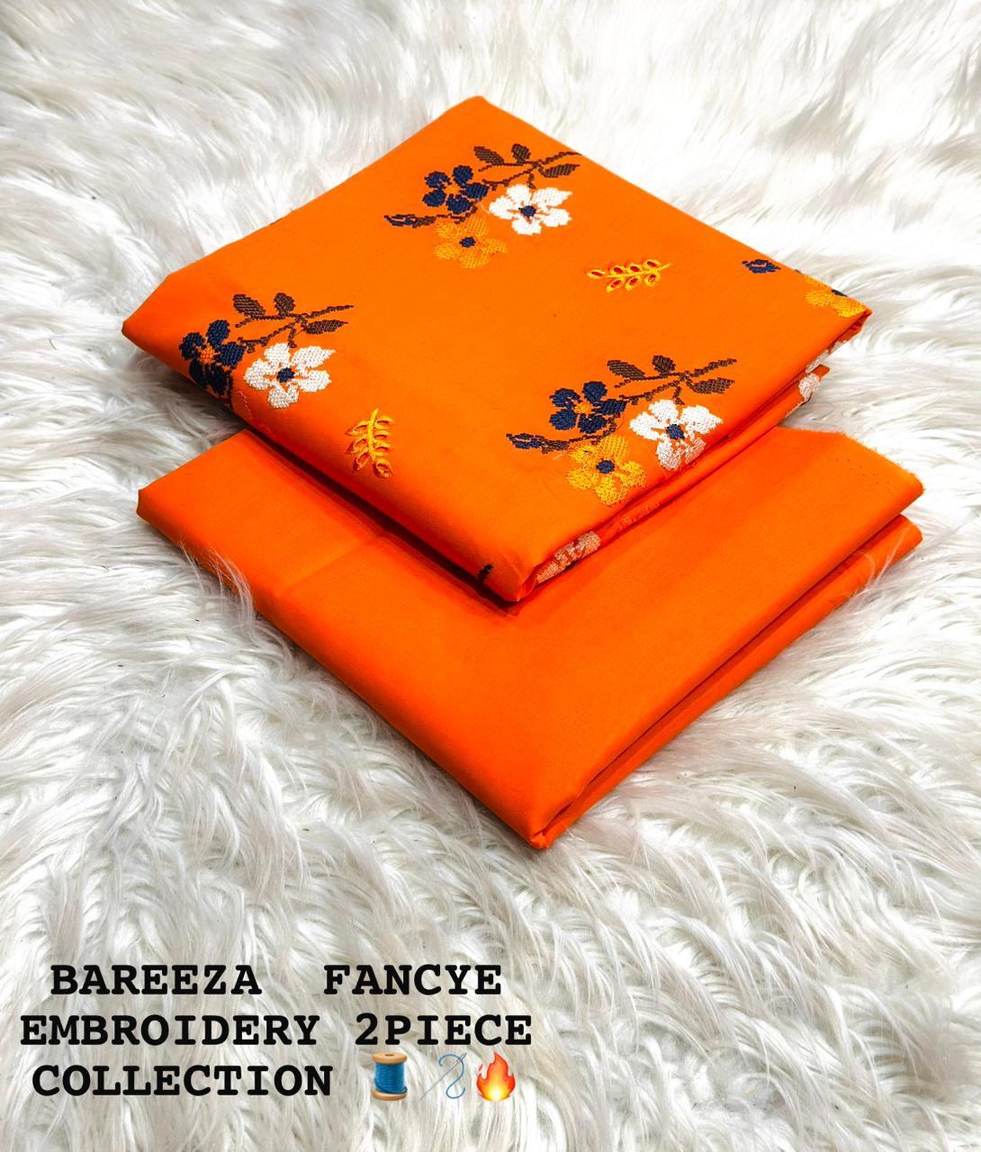 Bareeza Fancy 2-Piece Unstitched Embroidered Lawn – Premium Collection