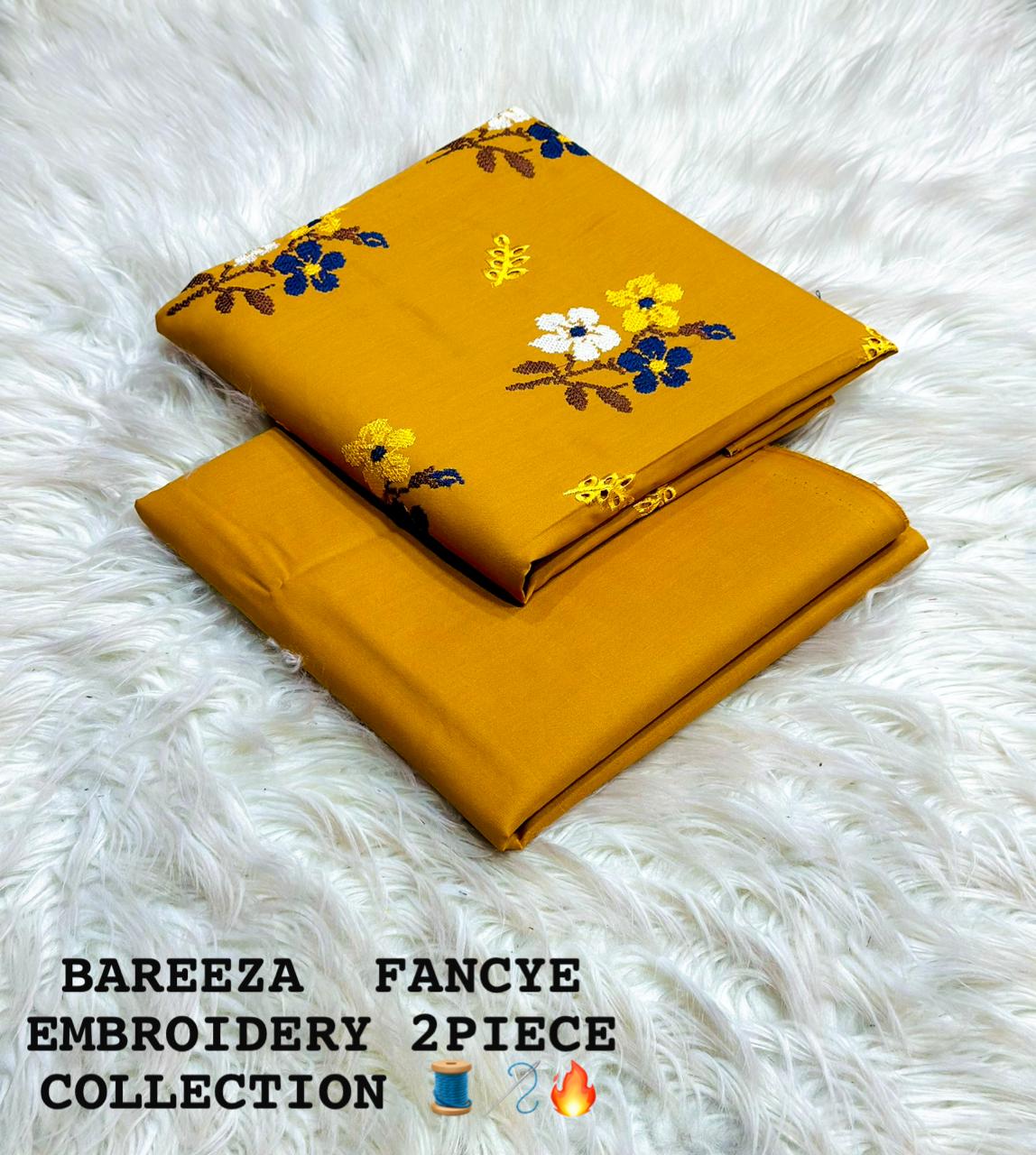 Bareeza Fancy 2-Piece Unstitched Embroidered Lawn – Premium Collection