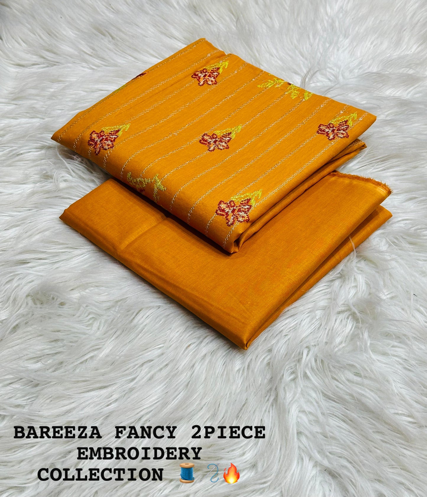 Bareeza Fancy 2-Piece Unstitched Embroidered Lawn – Premium Collection