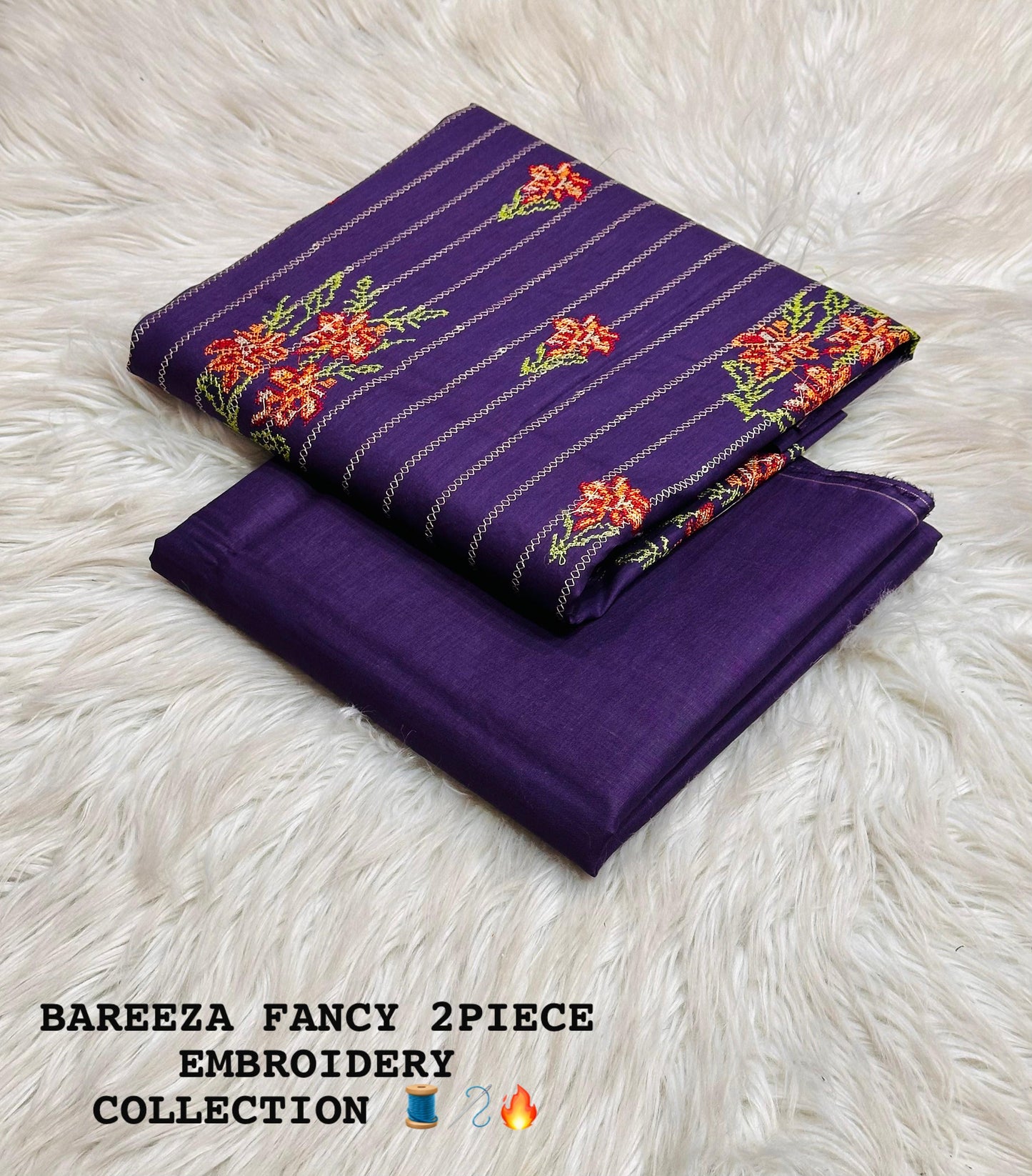 Bareeza Fancy 2-Piece Unstitched Embroidered Lawn – Premium Collection