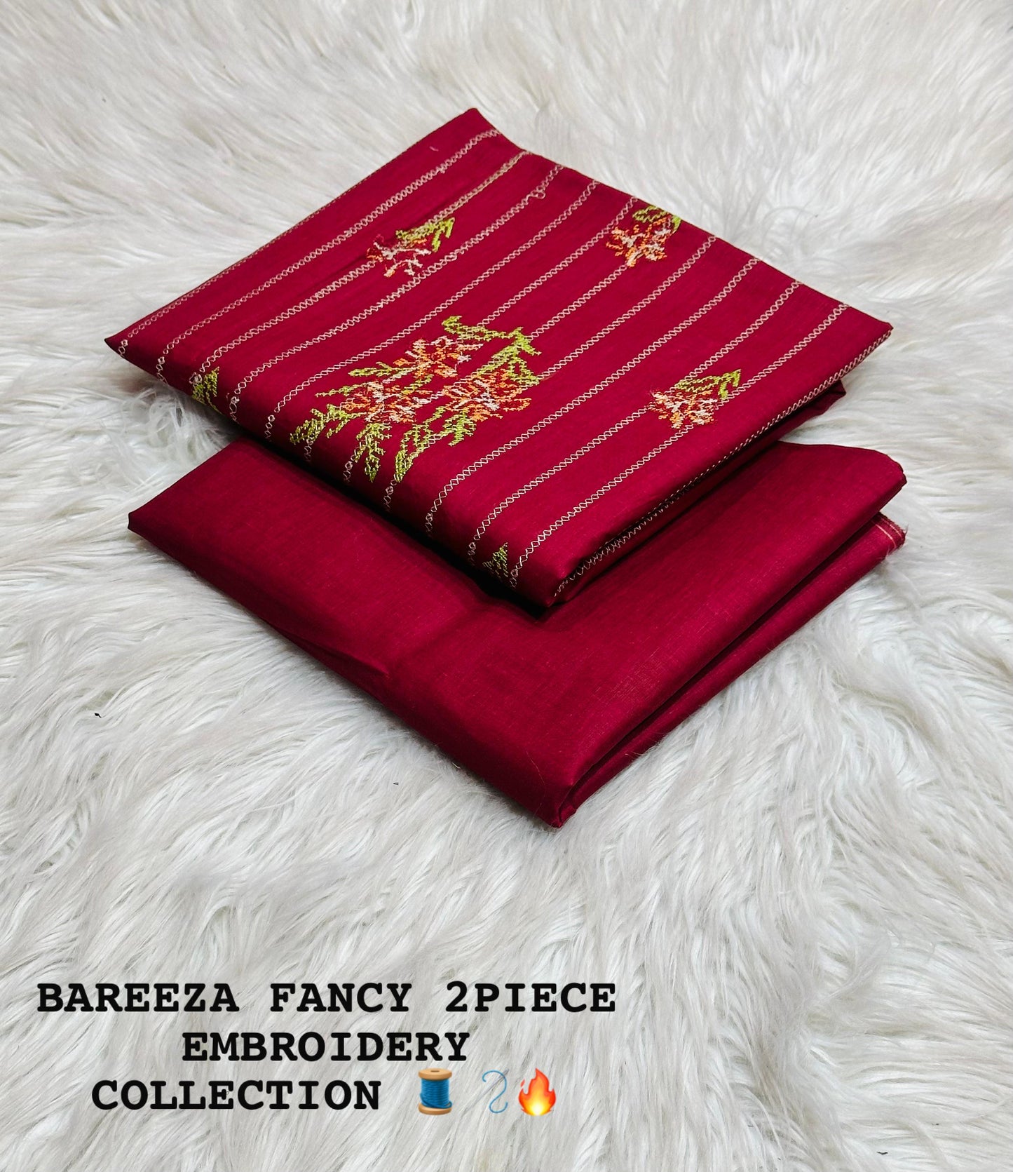 Bareeza Fancy 2-Piece Unstitched Embroidered Lawn – Premium Collection