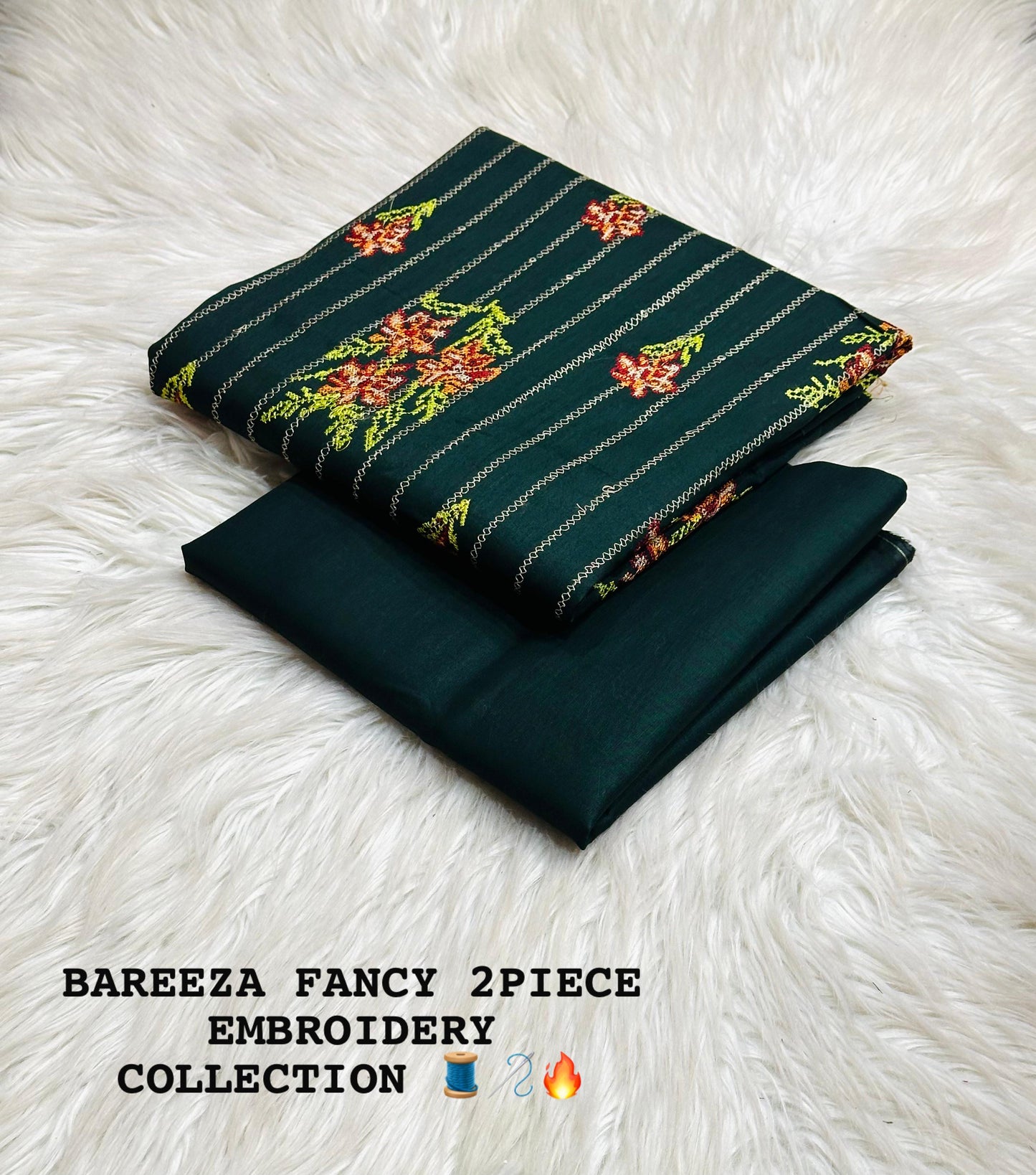 Bareeza Fancy 2-Piece Unstitched Embroidered Lawn – Premium Collection