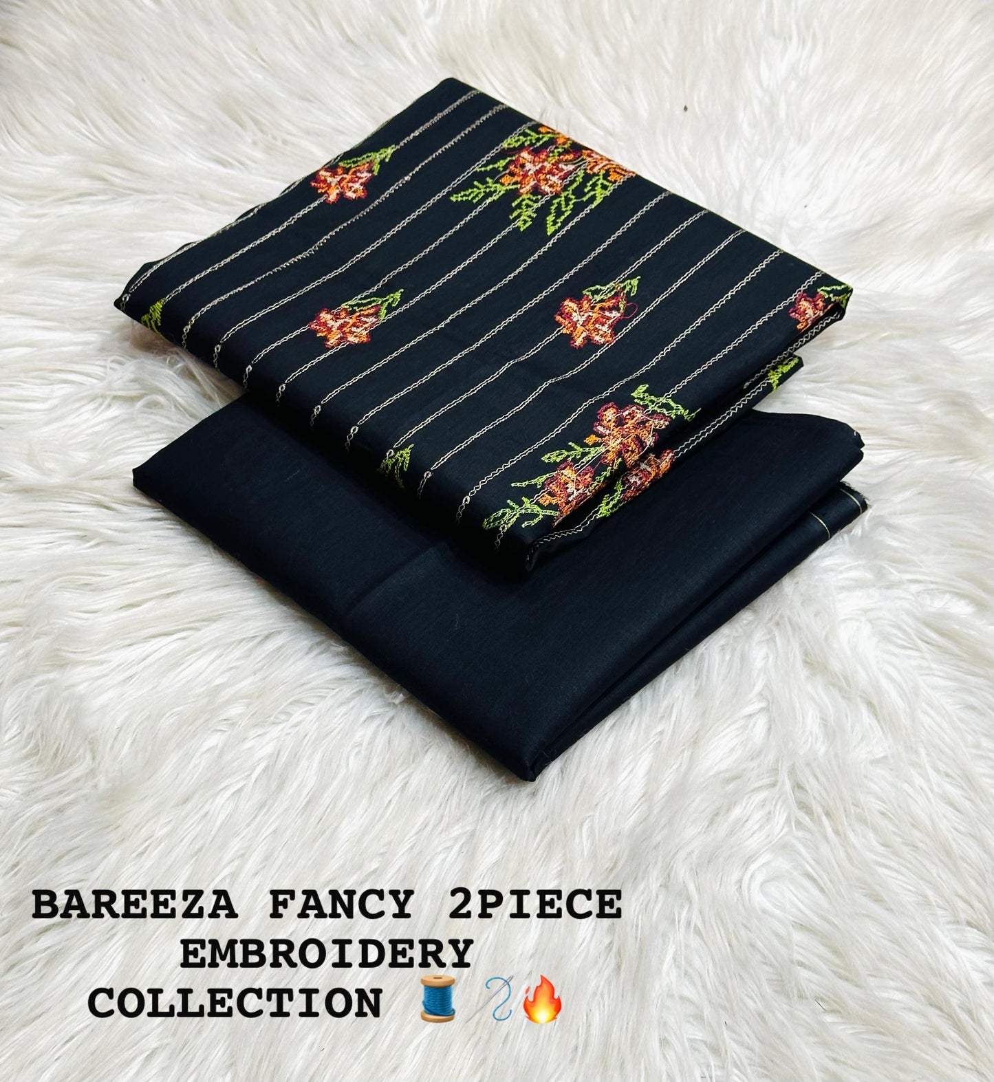 Bareeza Fancy 2-Piece Unstitched Embroidered Lawn – Premium Collection