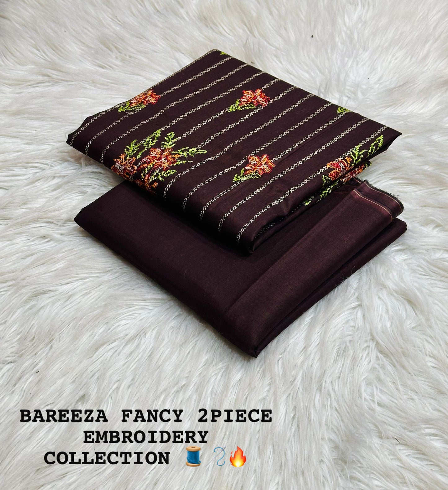 Bareeza Fancy 2-Piece Unstitched Embroidered Lawn – Premium Collection