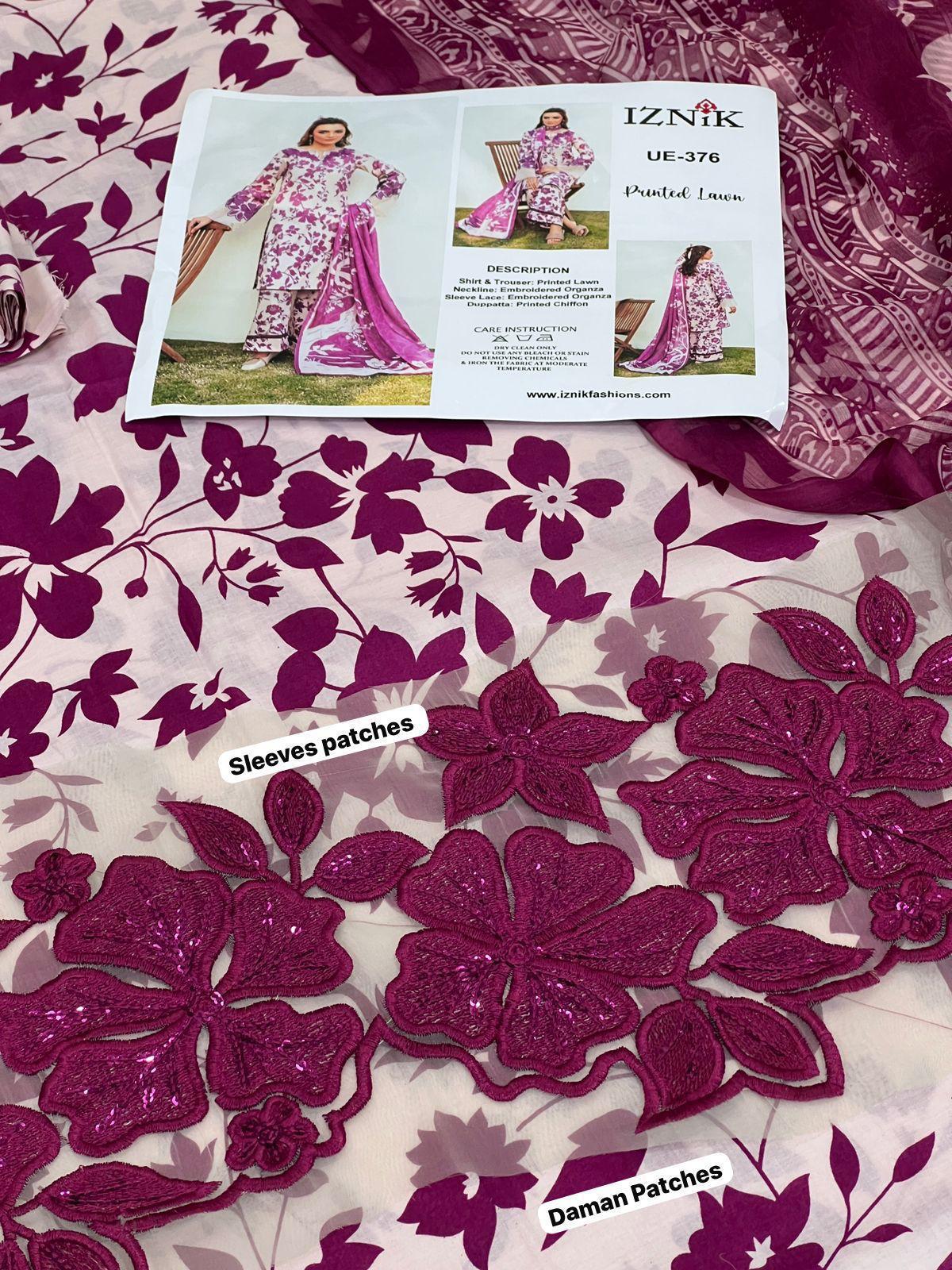 Luxury 3 Piece Lawn Unstitched Collection – Digital Printed Shirt with Chiffon Dupatta